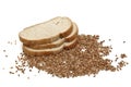 Wheat bread and grains Royalty Free Stock Photo