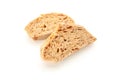 Wheat bread pieces isolated on white background Royalty Free Stock Photo