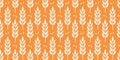 Wheat brush texture seamless pattern background. Hand drawn crayon brush abstract floral wheat seamless pattern. Floral Royalty Free Stock Photo