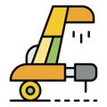 Wheat collector equipment icon color outline vector Royalty Free Stock Photo
