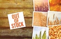 Wheat commodity out of stock concept Royalty Free Stock Photo