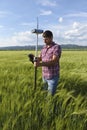 Wheat Controller Engineer Geodesy Survey Royalty Free Stock Photo