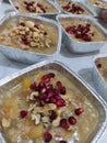 Wheat pudding with dried nuts and fruits Asure Royalty Free Stock Photo