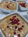 Wheat pudding with dried nuts and fruits Asure Royalty Free Stock Photo