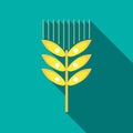 Wheat ear icon in flat style Royalty Free Stock Photo