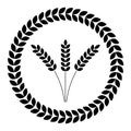 Wheat ear icon. Grain icon. Wheat icon. Vector illustration. EPS 10. Royalty Free Stock Photo