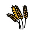 wheat ears harvest yellow color icon vector illustration Royalty Free Stock Photo