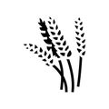 wheat ears harvest yellow glyph icon vector illustration Royalty Free Stock Photo