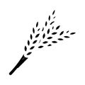 wheat ears harvest yellow glyph icon vector illustration Royalty Free Stock Photo