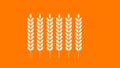 Wheat Ears Icons and Logo Set. For Identity Style of Natural Product Company and Farm Company. Organic wheat, bread agriculture an Royalty Free Stock Photo