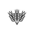 Wheat Ears line icon Royalty Free Stock Photo