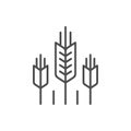 Wheat ears line outline icon Royalty Free Stock Photo