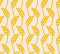 Wheat ears seamless pattern. Golden Rye background. Wheatfield i Royalty Free Stock Photo