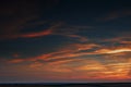 Wheat field in a beautiful sunset, sunlight and clouds Royalty Free Stock Photo