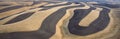 Wheat Fields and Contour Farming, S.E. Washington Royalty Free Stock Photo