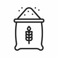 Wheat Flour icon vector image. Royalty Free Stock Photo