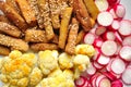 Vegan meal with seitan and vegetables Royalty Free Stock Photo