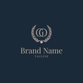 Wheat GO logo elegance golden navy luxury