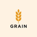 Wheat / grain icon vector logo design Royalty Free Stock Photo