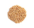 Wheat Grains, Barley Pile, Dry Cereal Seeds, Wheat Grains Heap on White Royalty Free Stock Photo