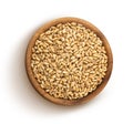 Wheat grains isolated on white background, top view Royalty Free Stock Photo