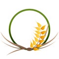 Wheat grains logo Royalty Free Stock Photo