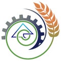 Wheat grains logo