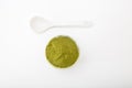 Wheat grass green powder is a healthy supplement to add vitamins and minerals to your diet. Royalty Free Stock Photo