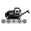 Wheat harvester icon, simple style Royalty Free Stock Photo