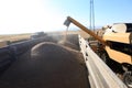 Wheat harvesting combine