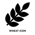 Wheat icon vector isolated on white background, logo concept of