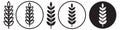 Wheat Icon vector set collection for web Royalty Free Stock Photo