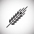 Wheat icon on white background for graphic and web design, Modern simple vector sign. Internet concept. Trendy symbol for website Royalty Free Stock Photo