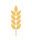 Wheat logo. Icon bakery. Spike wheat. Bread grain isolated on background. Stalk oat, barley, corn, rye, malt, bran, millet, maize,