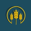Wheat oats logo design