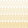 Wheat pattern. Grain malt and wheat, barley, oat, rice, millet, maize, bran, rye or corn. Wheat ears gold background. Golden textu Royalty Free Stock Photo