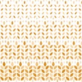 Wheat pattern. Grain malt and wheat, barley, oat, rice, millet, maize, bran, rye or corn. Wheat ears gold background. Golden textu