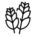 Wheat plant icon outline vector. Grain corn Royalty Free Stock Photo