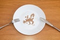 Wheat on a plate is laid out in the form of a map of the European Union Royalty Free Stock Photo