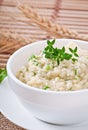 Wheat porridge with herbs Royalty Free Stock Photo