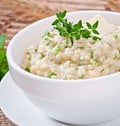 Wheat porridge with herbs Royalty Free Stock Photo