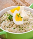 Wheat porridge with herbs Royalty Free Stock Photo