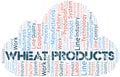 Wheat Products word cloud create with text only. Royalty Free Stock Photo