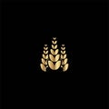 Wheat rice agriculture logo Ideas. Inspiration logo design. Template Vector Illustration. Isolated On White Background Royalty Free Stock Photo