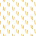Wheat and rye ears icon seamless pattern isolated on white background Royalty Free Stock Photo