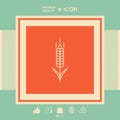 Wheat or rye spikelet icon