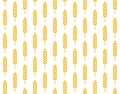 Wheat seamless pattern. Barley, ripe rye golden ear abstract pattern. Beer brewery and bread bakery wrapping paper