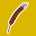 Wheat spice icon, hand drawn style