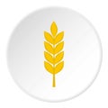 Wheat spike icon circle