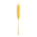 Wheat stalk icon, cartoon style